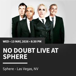 No Doubt At The Sphere Las Vegas Tickets 