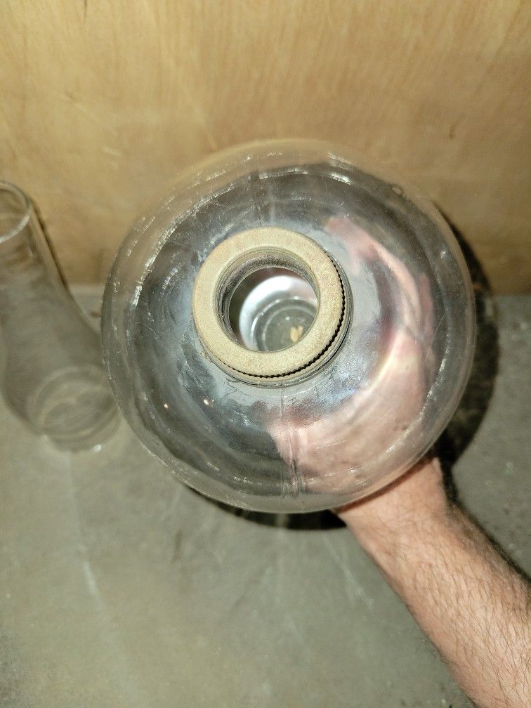 Antique Glass Oil Lamp