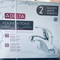 2 PACK DELTA SINGLE HANDLE CENTER SET BATHROOM FAUCETS!!