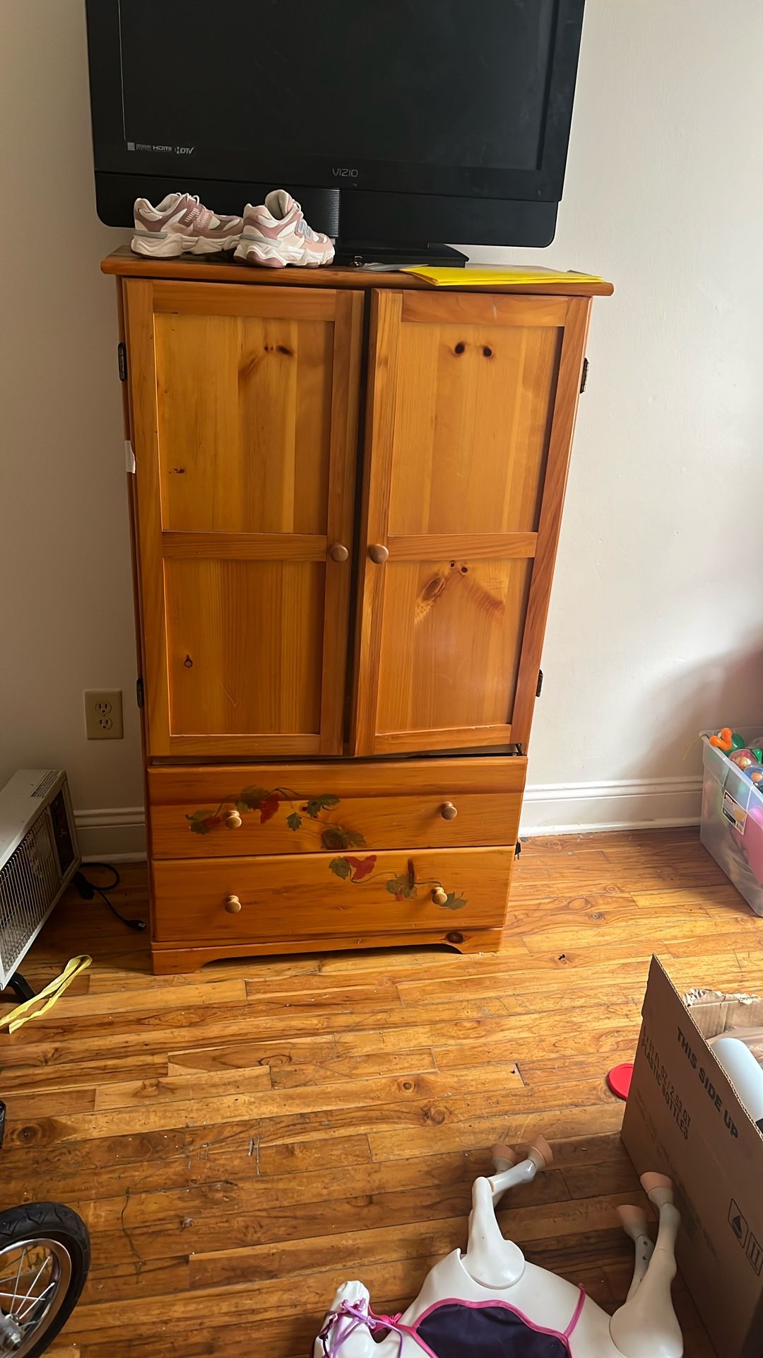 Wooden Rose Painted Dresser