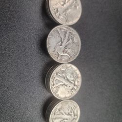 Walking Liberty Halves Below Melt! 90% Silver!
