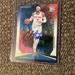 Carmelo Anthony Signed Card