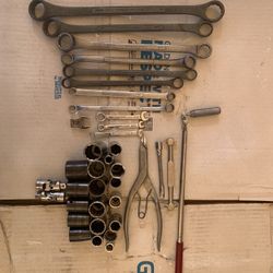 37 Pieces of Craftsman Wrenches and Sockets.  