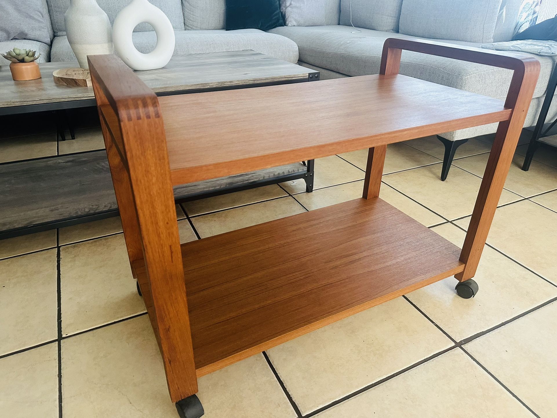 Danish Teak Bar Cart