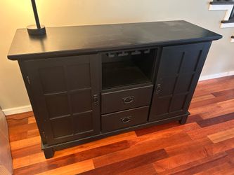 Black wood sideboard/buffet cabinet