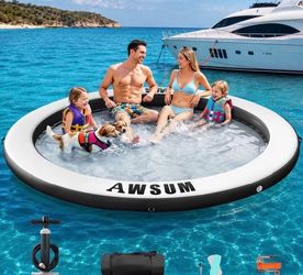 New AWSUM Inflatable Floating 8’ Ring Pool $80