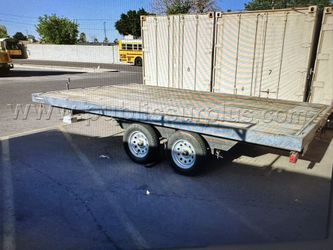 2011 flat bed trailer 16’  X 82” tandem axle 7,000 lb  electric break 