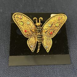 Golden Butterfly 🦋 Brooch 