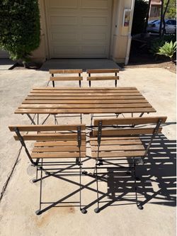 IKEA Table and 4 Chairs Outdoor Set