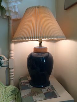 Porcelain lamps - set of two with shades