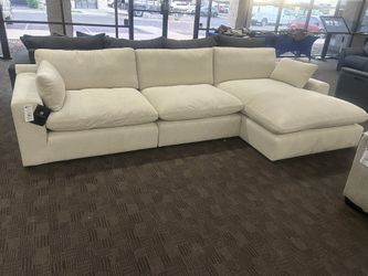 Cloud Linen Cream Sectional 