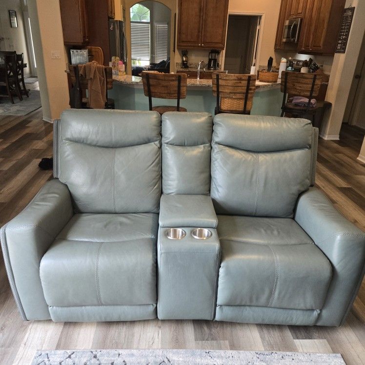 Leather Loveseat Set