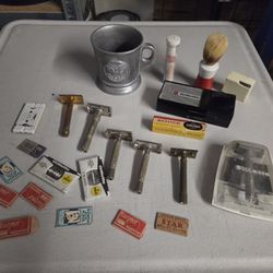 Vintage Mens Shaving Razors And Accessories Barber