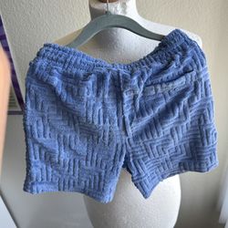 Pre loved (London) Reiss Light Blue Terry Textured Shorts. Size 7