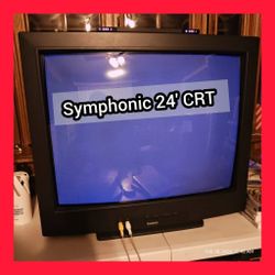 Symphonic 24in CRT TV + VCR