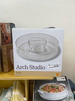 Arch Studio 2-Piece Glass Chip & Dip Set