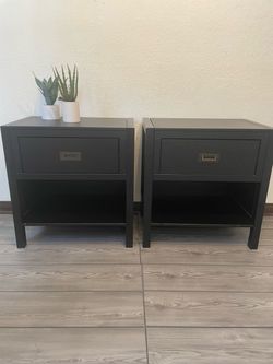 2 Black Side Tables