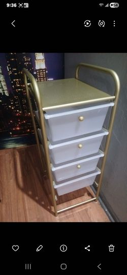 Gold  &  clear drawer organizer