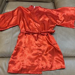Red satin Robe 