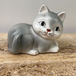  Otagiri  Gray Kitty Cat Statue