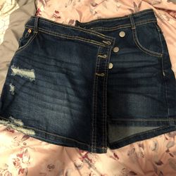 No Boundaries Skirt Shorts Denim 