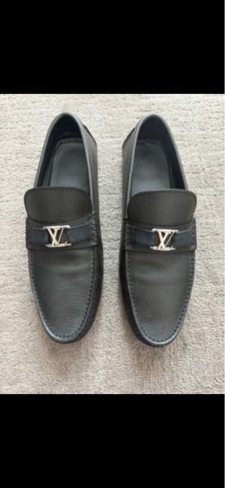 Louis Vuitton Men’s LV Initials Black Leather Driving Moccasin Loafers – LV Size 8 / US 9 – Authentic