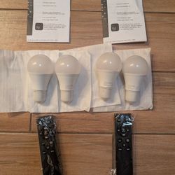 2 Sets Of Remote Control Light Bulbs 