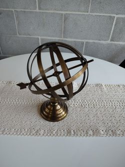 11 inch armillary sphere with arrow nautical maritime astronomical globe sundial $50