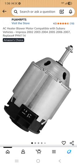 AC Heater Blower Motor Compatible with Subaru Vehicles - Impreza 2002 2003 2004 2005 2006 2007, Replace# PM4114