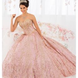 Quince Dress Blush Pink Gold