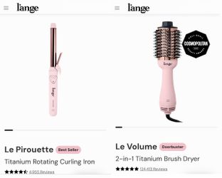 🔥 PRICE FOR BOTH - BRAND NEW, FACTORY SEALED & NEVER OPENED! 🔥  L’ANGE PROFESSIONAL HAIR STYLING TOOLS – BLUSH PINK
