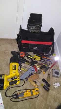 Tools and tool bag and belt clip