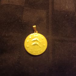 1/20 12k 1inch Pisces,  Vintage Ladies Pendant ( 50% Is Gold, Other Is Mix Only Pick Up  (2.67 Grams