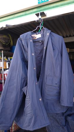 Heavy Duty Raincoat with Hood for construction or camping