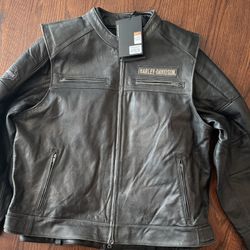 New Harley Davidson Leather Jacket/Vest 