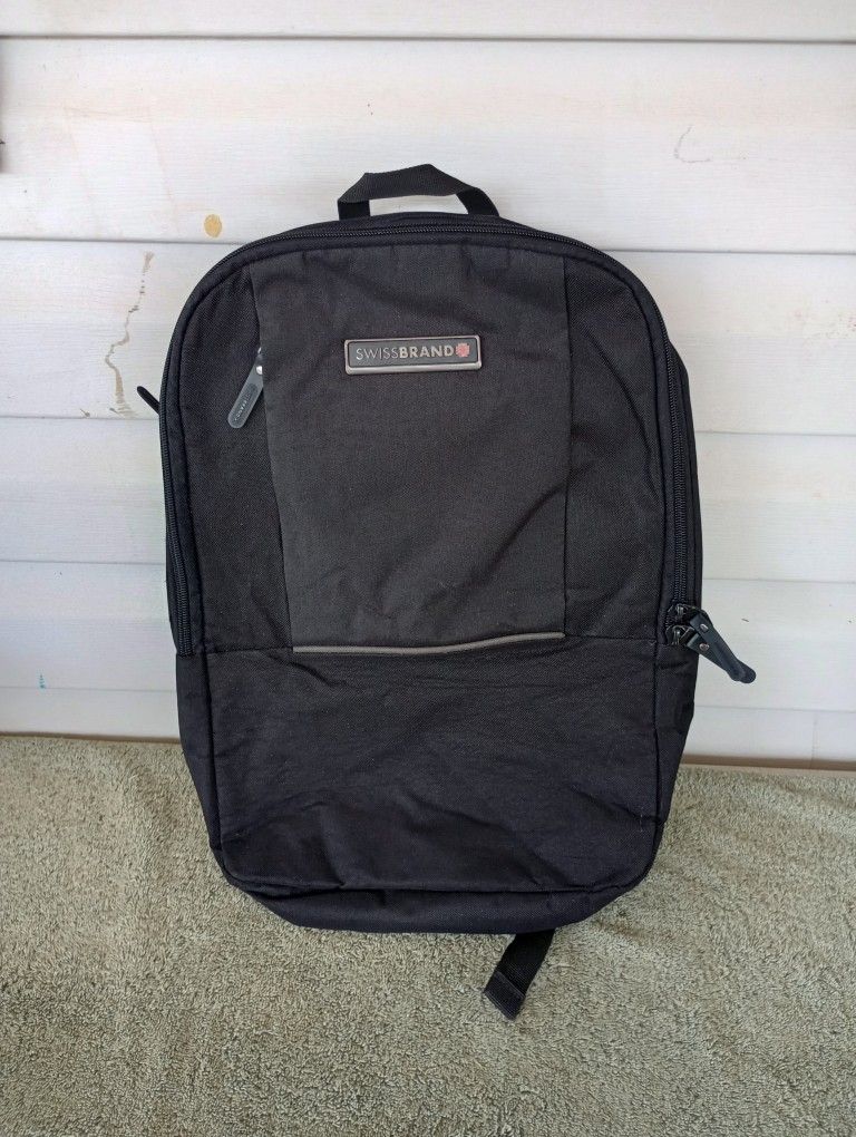 Swiss brand black backpack