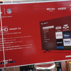 75" Screen Led Smart 4k By TCL With Roku Streaming.  Endless Entertainment.  Brand New 