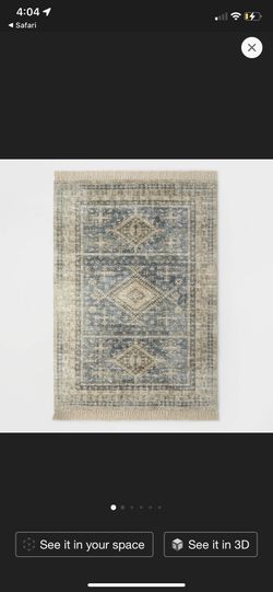 Threshold 3x5 Blue Diamond Persian Style Rug