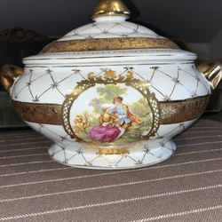 Antique Limoges Porcelain Dish 