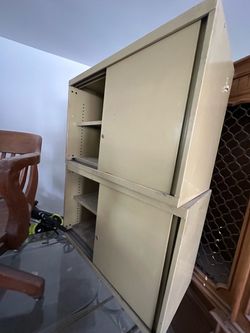 Metal Storage Cabinet with Sliding Doors