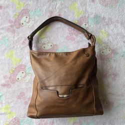 Darcy Marks Elegant Brown Leather Shoulder Bag NEW 