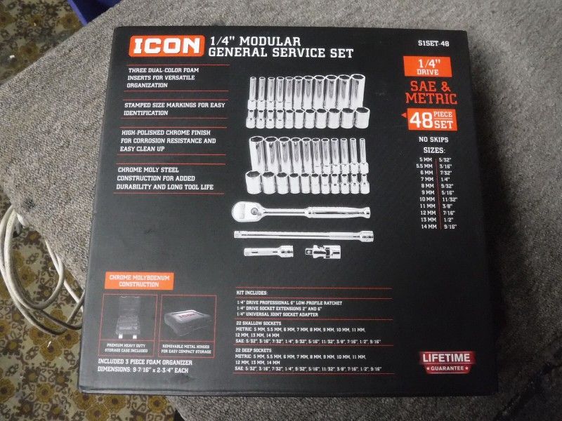 Icon 1/4 Modular General Service Socket Set 