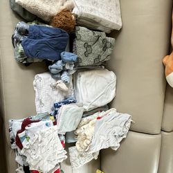 2 Boxes Baby All Clothing From Birth To 1 Year