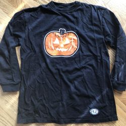 Girls Black Pumpkin Shirt XL