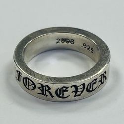 Chrome Hearts Ring Band Size 8 “Ch Forever”