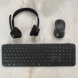 Logitech Wireless Headset, Keyboard & Mouse Bundle – Great Condition!