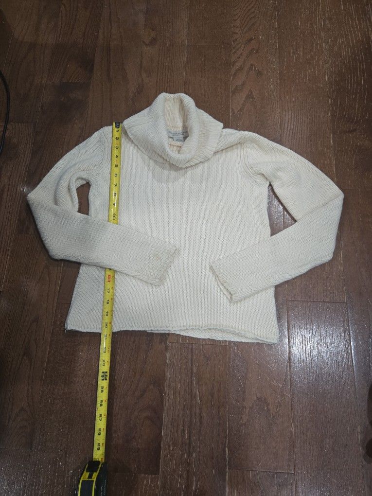 Banana Republic Factory Cowl Neck Off White Sweater