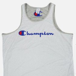 CHAMPION MEN'S ACTIVE WEAR TANK TOP WHITE/GRAY REVERSIBLE MESH JERSEY SIZE LARGE REGULAR FIT BRAND NEW WITH TAGS CHECK OUT THE REST OF MY OFFER