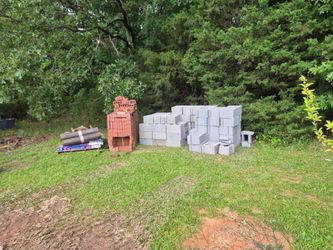 Building materials bricks and blocks.