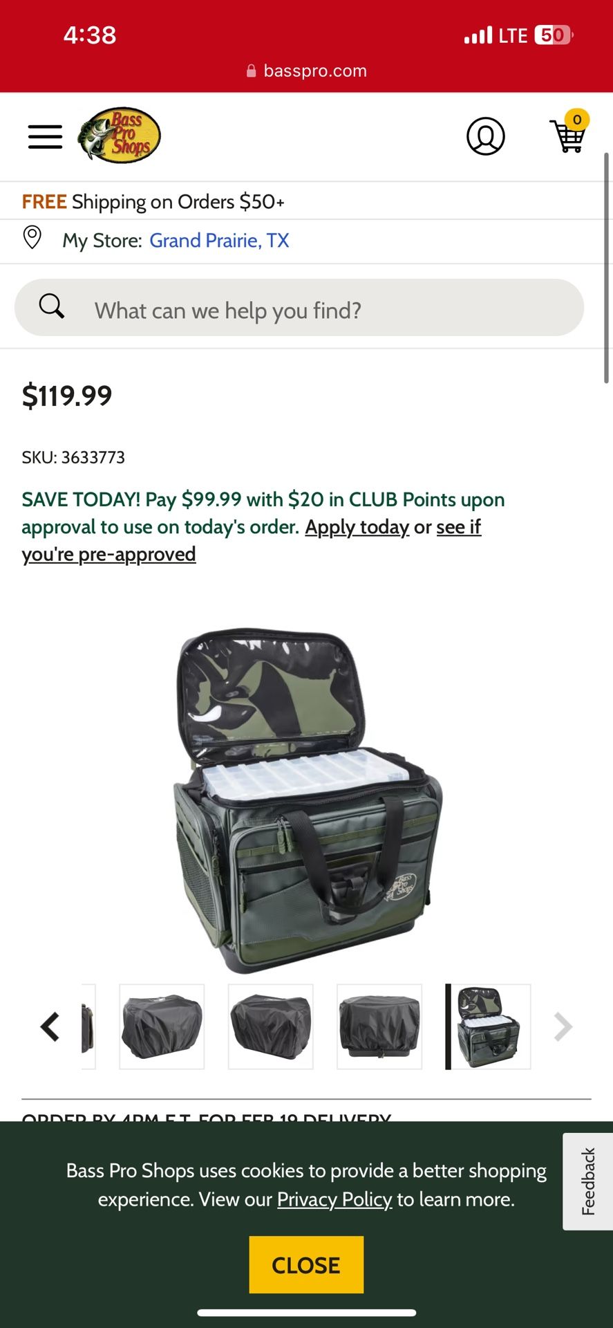 Bass Pro Shop Tackle Bag